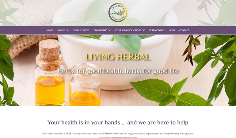 Living Herbal Website Design in Harrogate