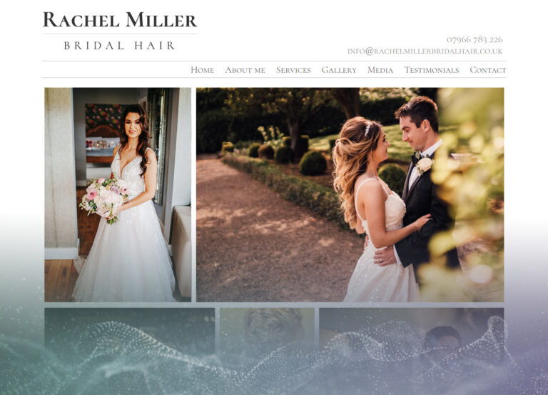 Rachel Miller Bridal Hair - Website Design in Farsley, Leeds