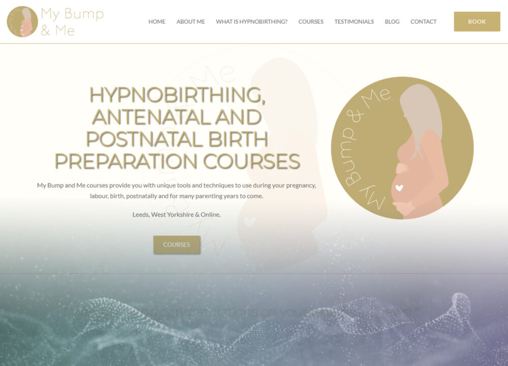 My Bump and Me Hypnobirthing - Horsforth Website Design