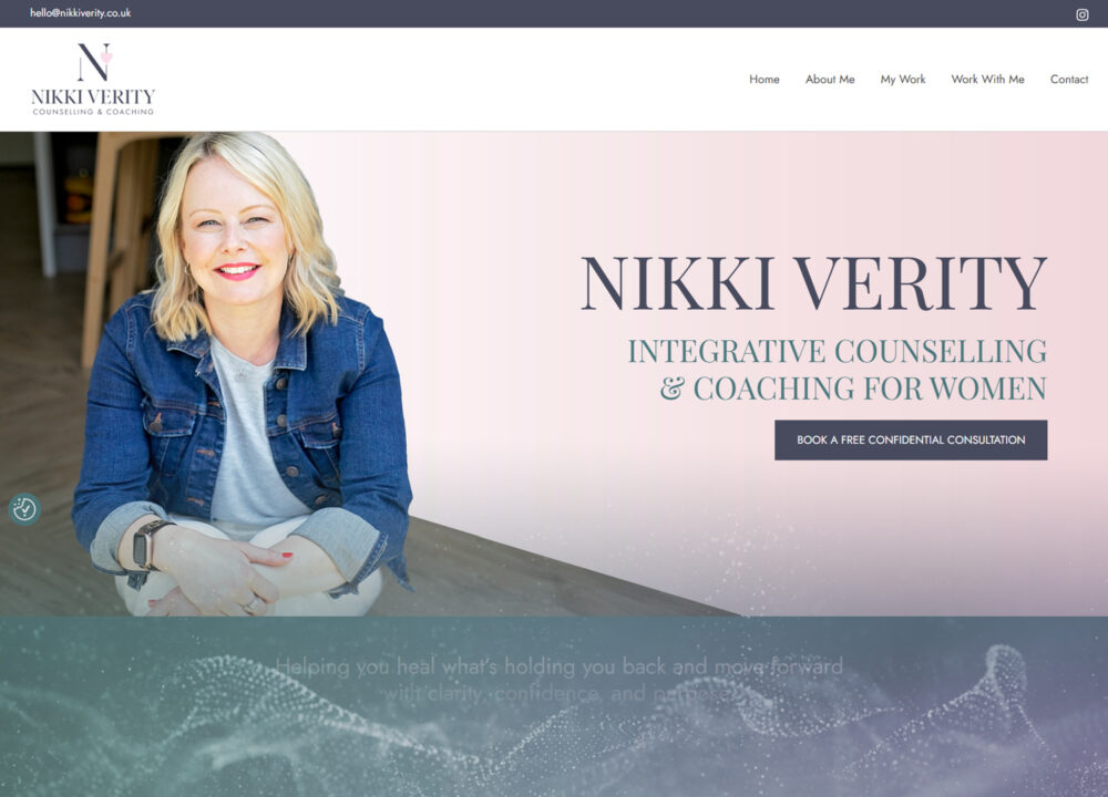 Nikki Verity Counselling & Coaching - Therapy Website Design